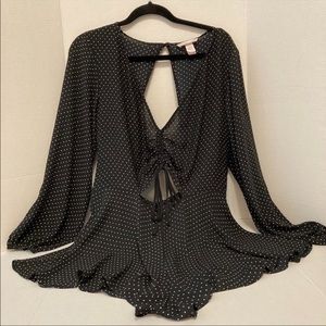 Victoria’s Secret Black and white polka dot romper